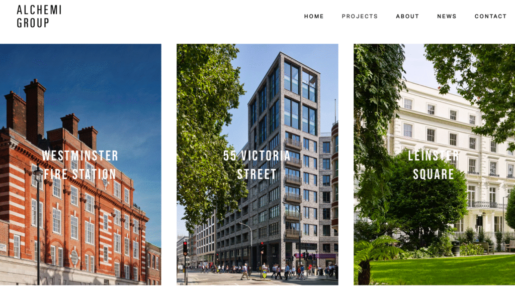 Сайт застройщика Alchemi Group